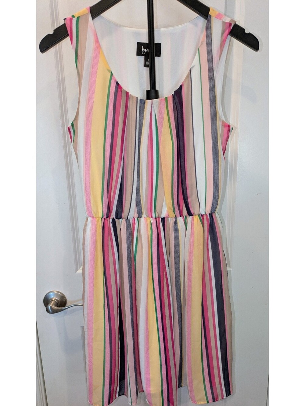 Colorful Striped Chiffon Mini Dress 🌈